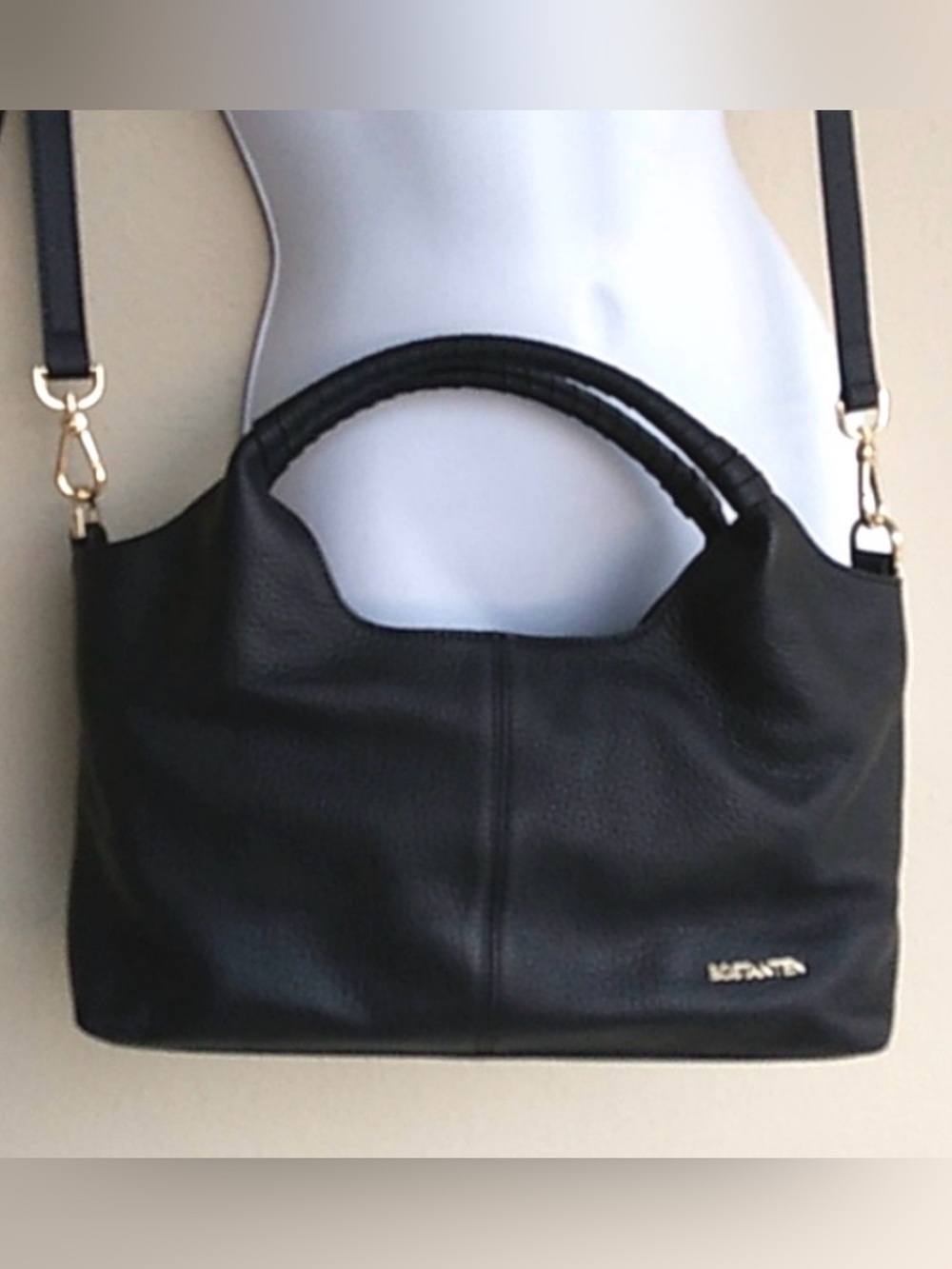 Bostanten Black Leather Bag